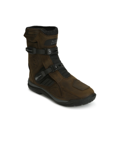 

Royal Enfield Men Brown Leather Stelvio Mid Rise WP Riding Boots