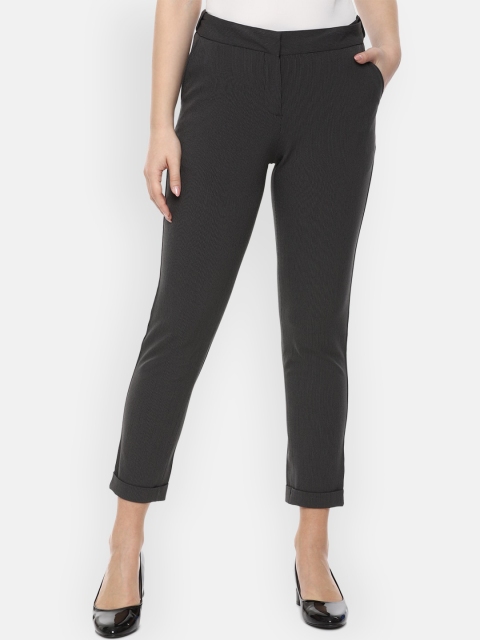 

Van Heusen Woman Women Black Textured Cigerette Trousers