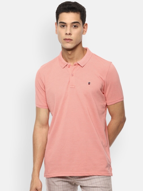 

Louis Philippe Sport Men Peach-Coloured Polo Collar Slim Fit Cotton T-shirt