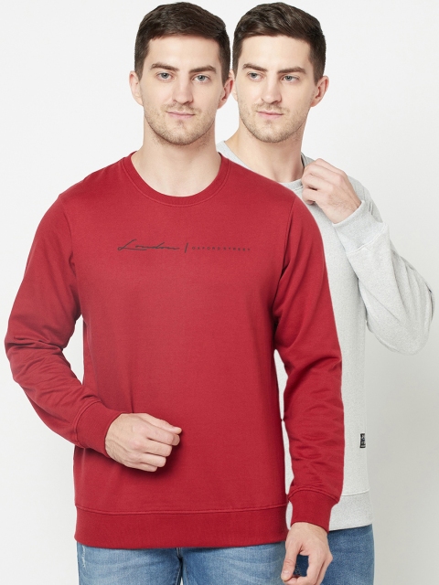 

ELEGANCE Men Pack of 2 Sweatshirts, Red