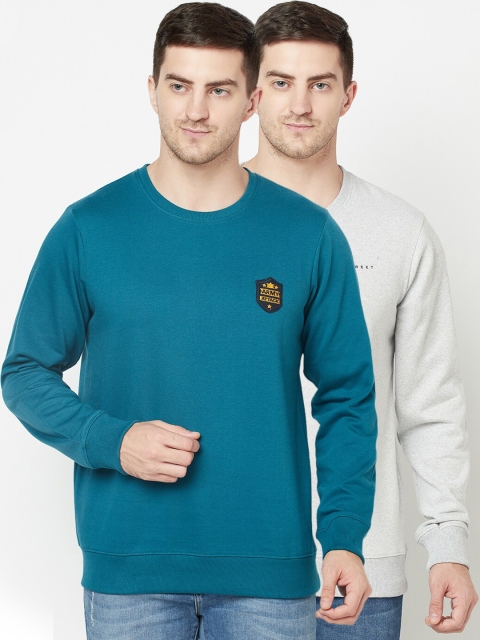 

ELEGANCE Men Pack of 2 Sweatshirts, Teal