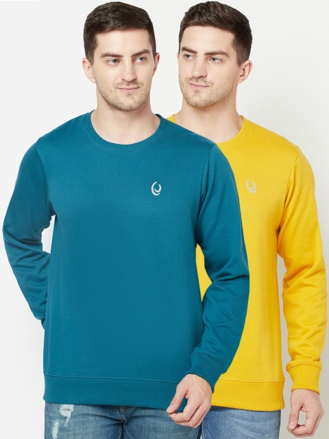 

ELEGANCE Men Pack Of 2 Pullover Sweatshirt, Yellow