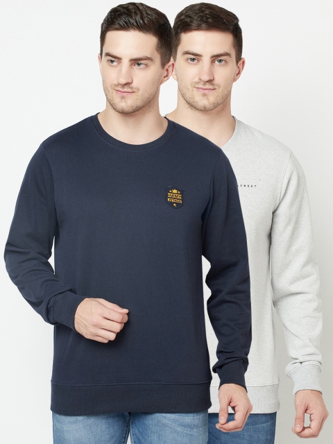 

ELEGANCE Men Pack Of 2 Pullover Sweatshirt, Grey
