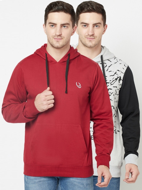 

ELEGANCE Men Multicoloured Printed Hooded Sweatshirt, Multi