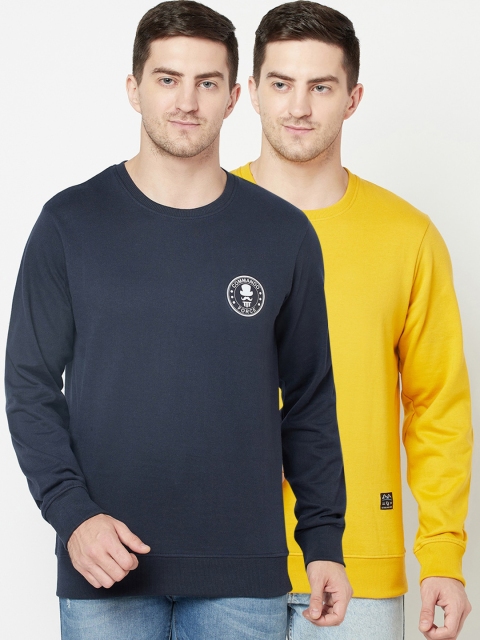 

ELEGANCE Men Pack of 2 Sweatshirts, Mustard