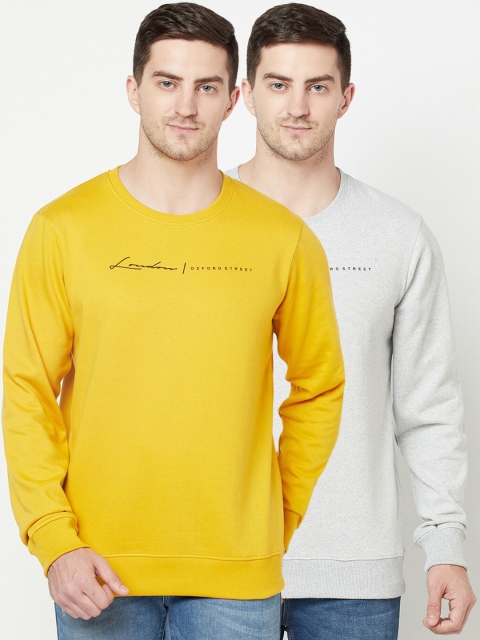 

ELEGANCE Men Pack of 2 Sweatshirts, Mustard