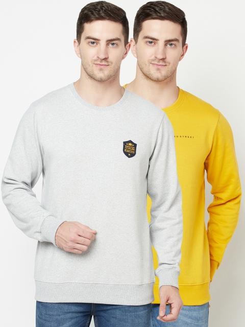

ELEGANCE Men Pack of 2 Sweatshirts, Mustard