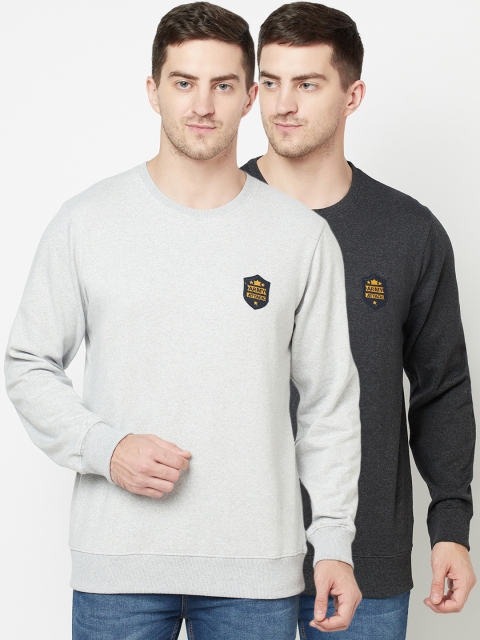 

ELEGANCE Men Pack of 2 Sweatshirts, Grey