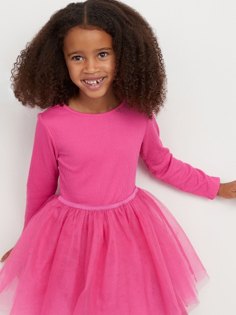 

H&M Girls Pink Tulle-Skirt Dress