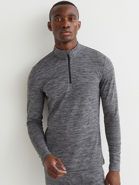

H&M Men Grey Long-sleeved Sports Top
