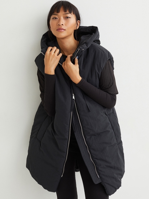 

H&M Women Black Mama Padded Gilet