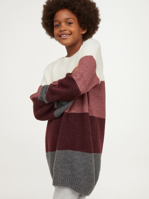 

H&M Girls Multicolored Oversized Jumper, Multi