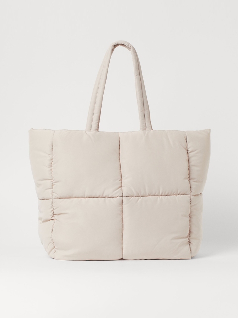 

H&M Women Beige Quilted Shopper