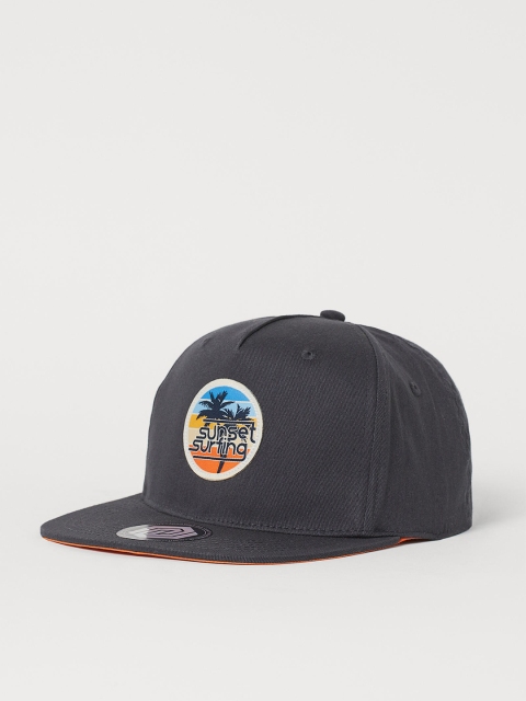 

H&M Boys Charcoal Grey Printed Cap