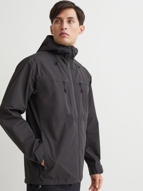 

H&M Men Black Waterproof shell jacket