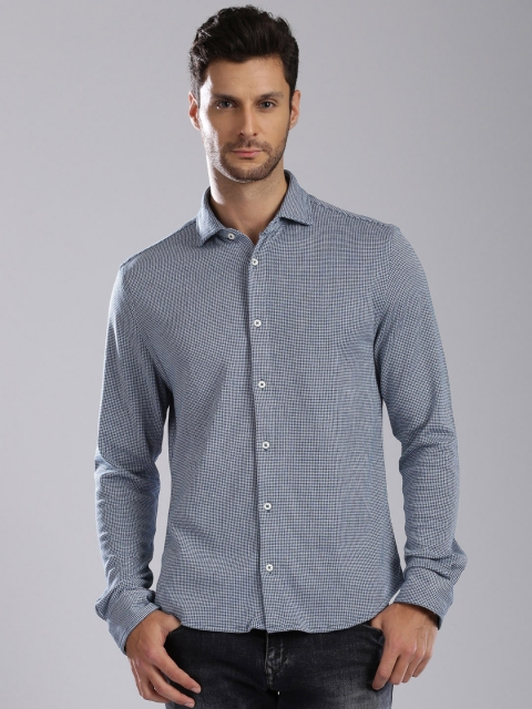 

Tommy Hilfiger Men Navy Blue Slim Fit Casual Shirt