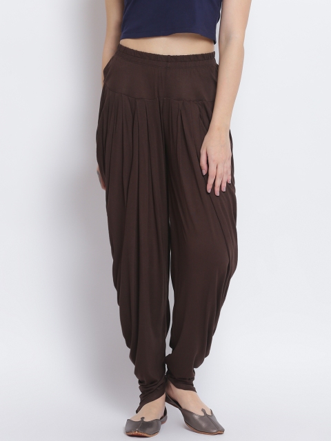 

Lakshita Women Coffee Brown Solid Dhoti Pants