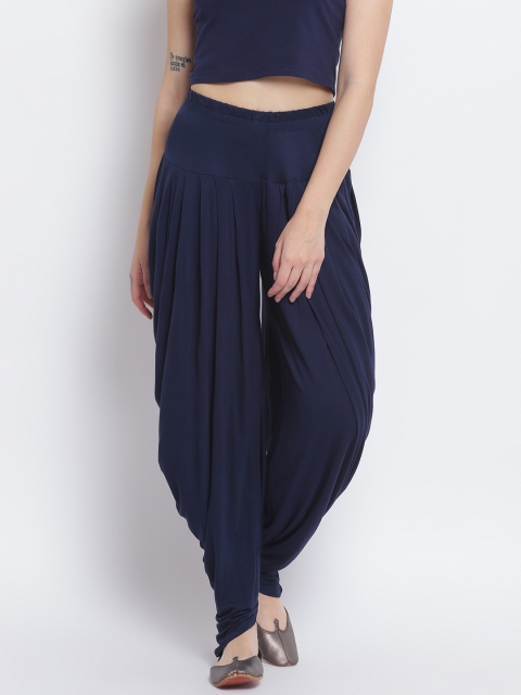 

Lakshita Women Navy Blue Solid Dhoti Pants