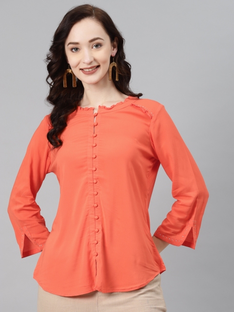 

Lakshita Orange A-Line Top