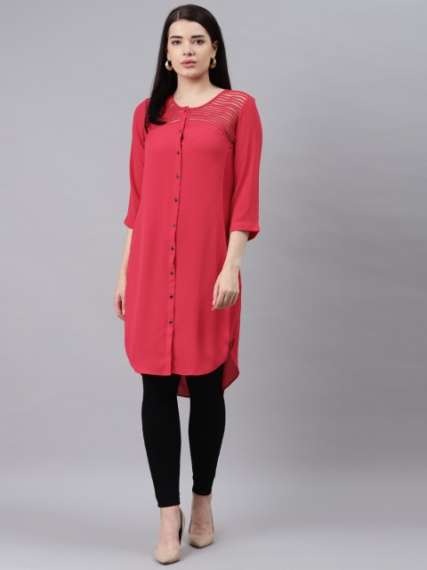 

Lakshita Women Coral Red Kurta