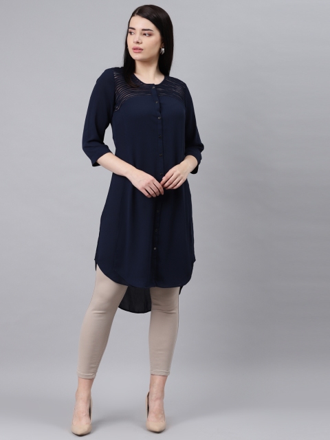 

Lakshita Navy Blue Viscose Rayon Tunic