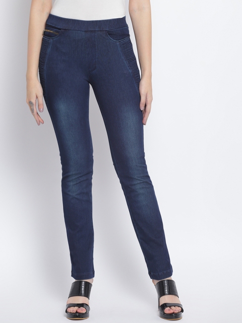 

Lakshita Women Navy Blue Light Fade Jeggings