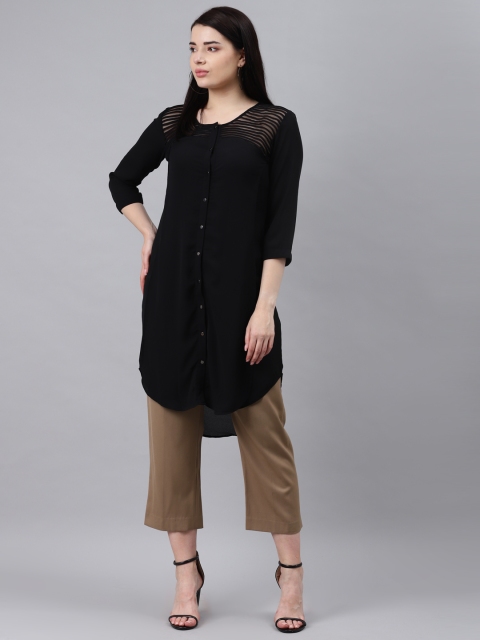 

Lakshita Black Viscose Rayon Tunic