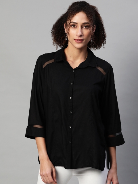 

Lakshita Women Black Opaque Casual Shirt