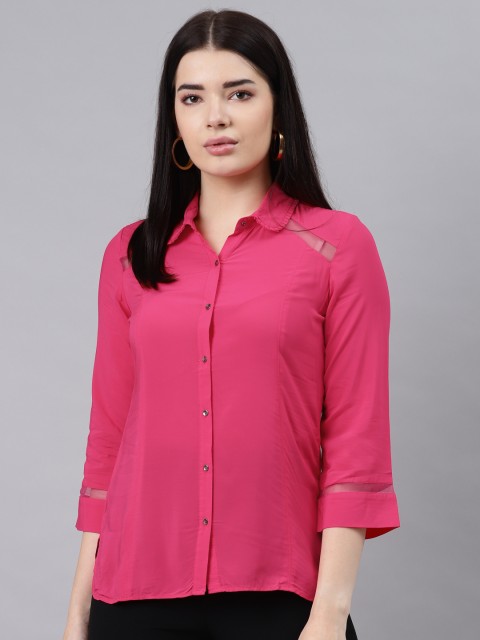 

Lakshita Women Pink Opaque Casual Shirt