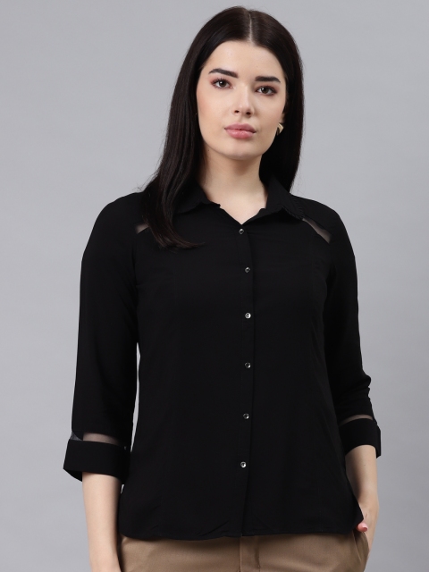 

Lakshita Women Black Opaque Casual Shirt