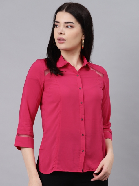 

Lakshita Women Pink Opaque Casual Shirt