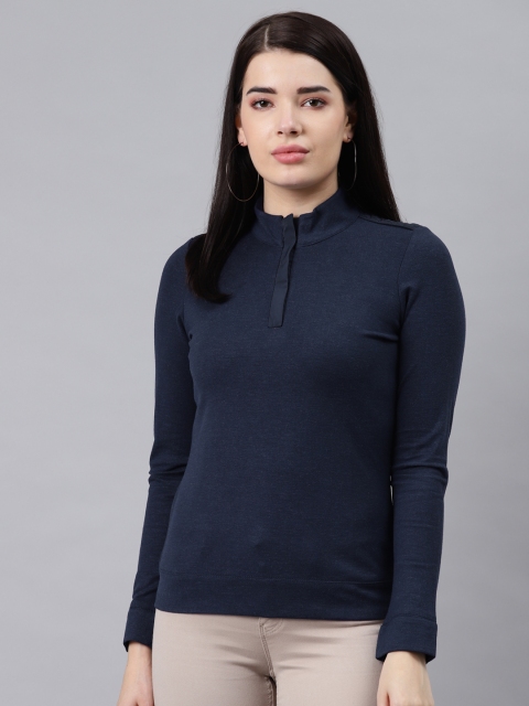 

Lakshita Navy Blue Fitted Top