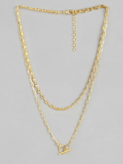 

Carlton London Gold-Toned Brass Gold-Plated Layered Necklace