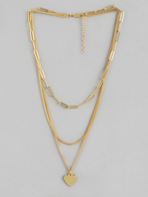 

Carlton London Gold-Toned Brass Gold-Plated Layered Necklace