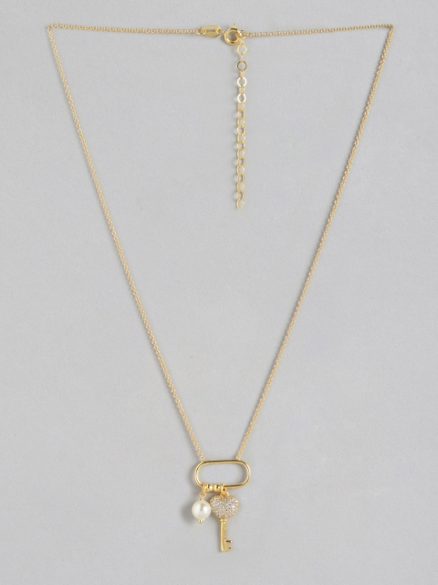 

Carlton London Gold-Toned Brass Gold-Plated Handcrafted Necklace