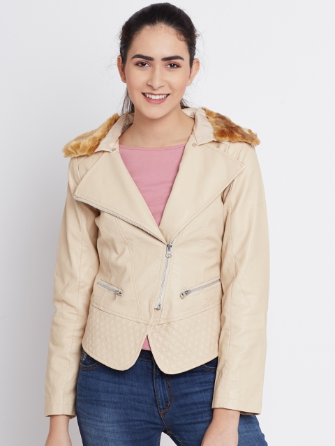 

Fort Collins Beige Faux Leather Jacket