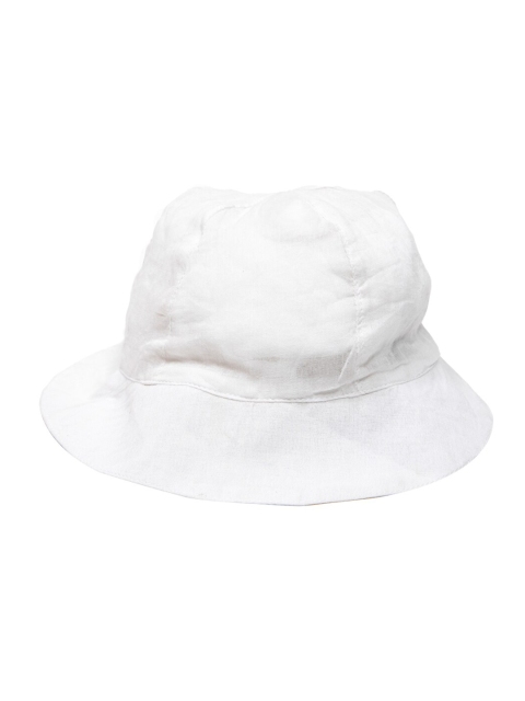 

Nino Bambino Girls White Solid 100% Organic Cotton Round Hat