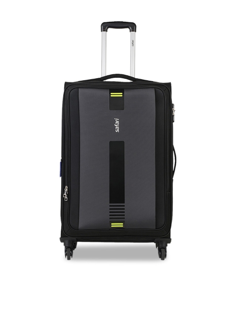 

Safari Black Solid Medium Soft Sided Luggage Trolley Suitcase