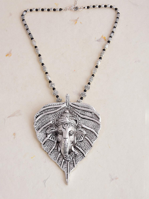 

Tistabene Silver-Plated Vinayaka Statement Necklace