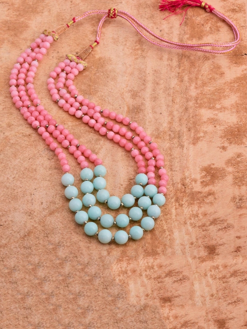 

Tistabene Pink & Blue Beaded Necklace
