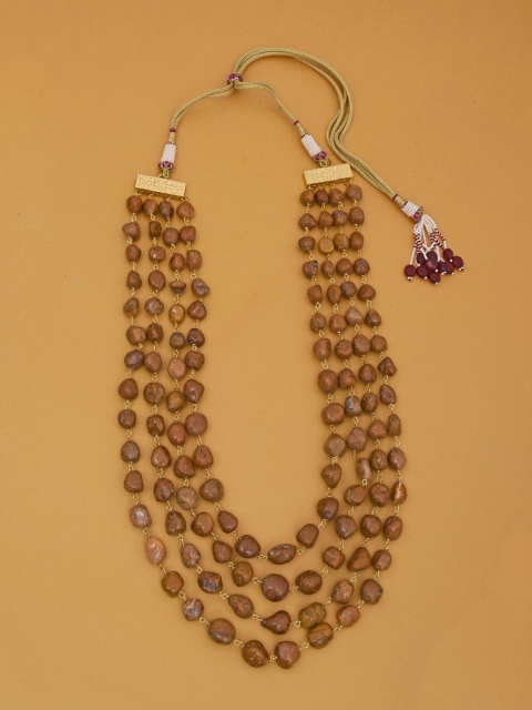 

Tistabene Brown & Gold-Toned A touch of earth Layered Necklace