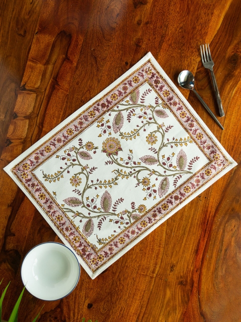 

ExclusiveLane Multicoloured Set of 6 Printed Table Placemats, Multi