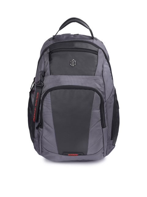 

Arctic Hunter Men Grey & Black Colourblocked Waterproof RFID Backpack