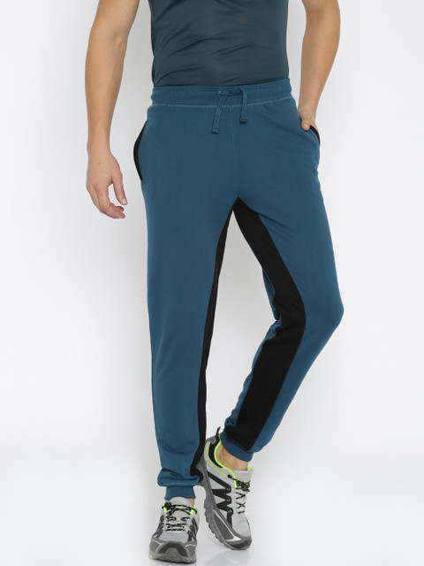 

HRX by Hrithik Roshan Teal Blue & Black Active Joggers