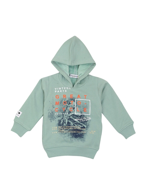 

Noddy Boys Green Printed Hooded Sweatshirt