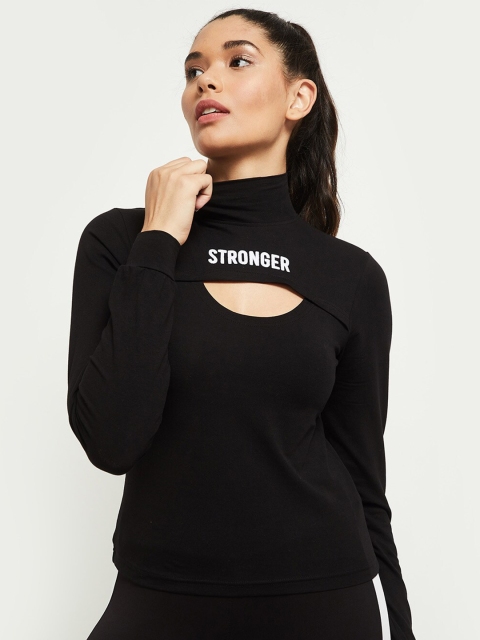 

max Black Placement Print Regular Top