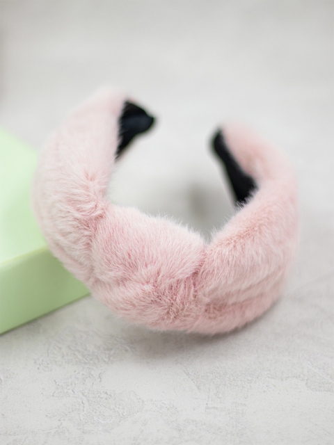 

Bellofox Women Pink Plush Knot Hairband