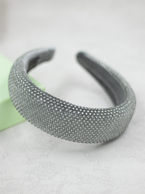 

Bellofox Women Grey Embellished Padded Headband