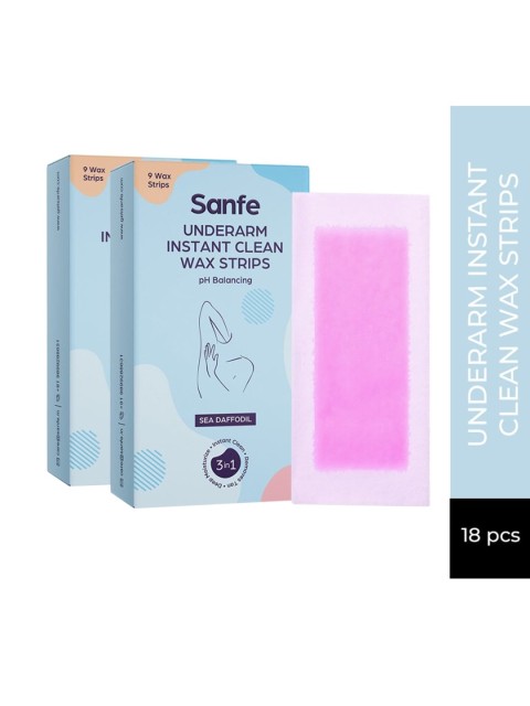 

Sanfe Pink Pack of 18 Underarm Instant Clean Wax Strips