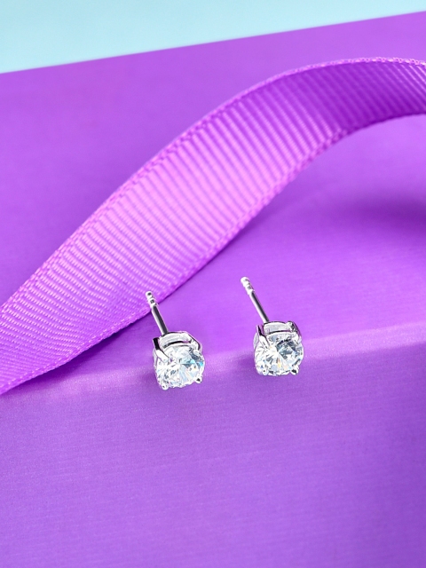 

Accessorize Silver-Toned Geometric Studs Earrings